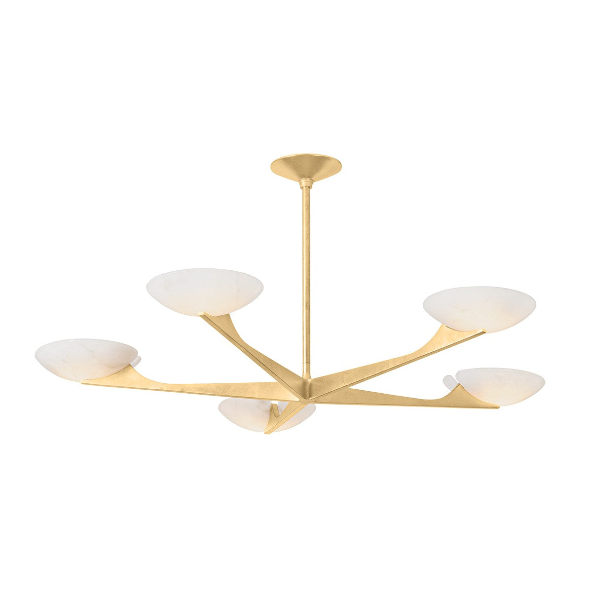 Corbett Lighting Canada - 492-52-VGL - Five Light Chandelier - Malachite - Vintage Gold Leaf