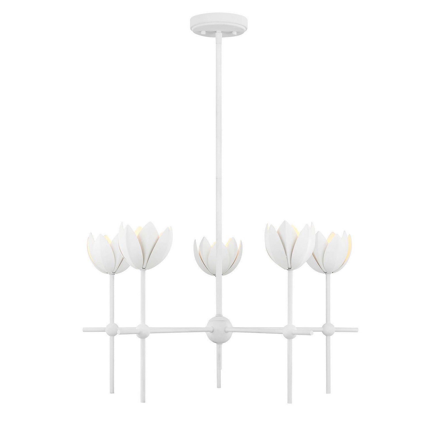 Meridian M100131BQW LED Chandelier in Bisque White