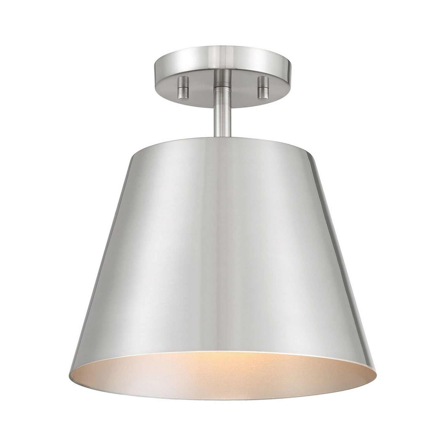 Meridian M60076BN One Light Semi-Flush Mount in Brushed Nickel