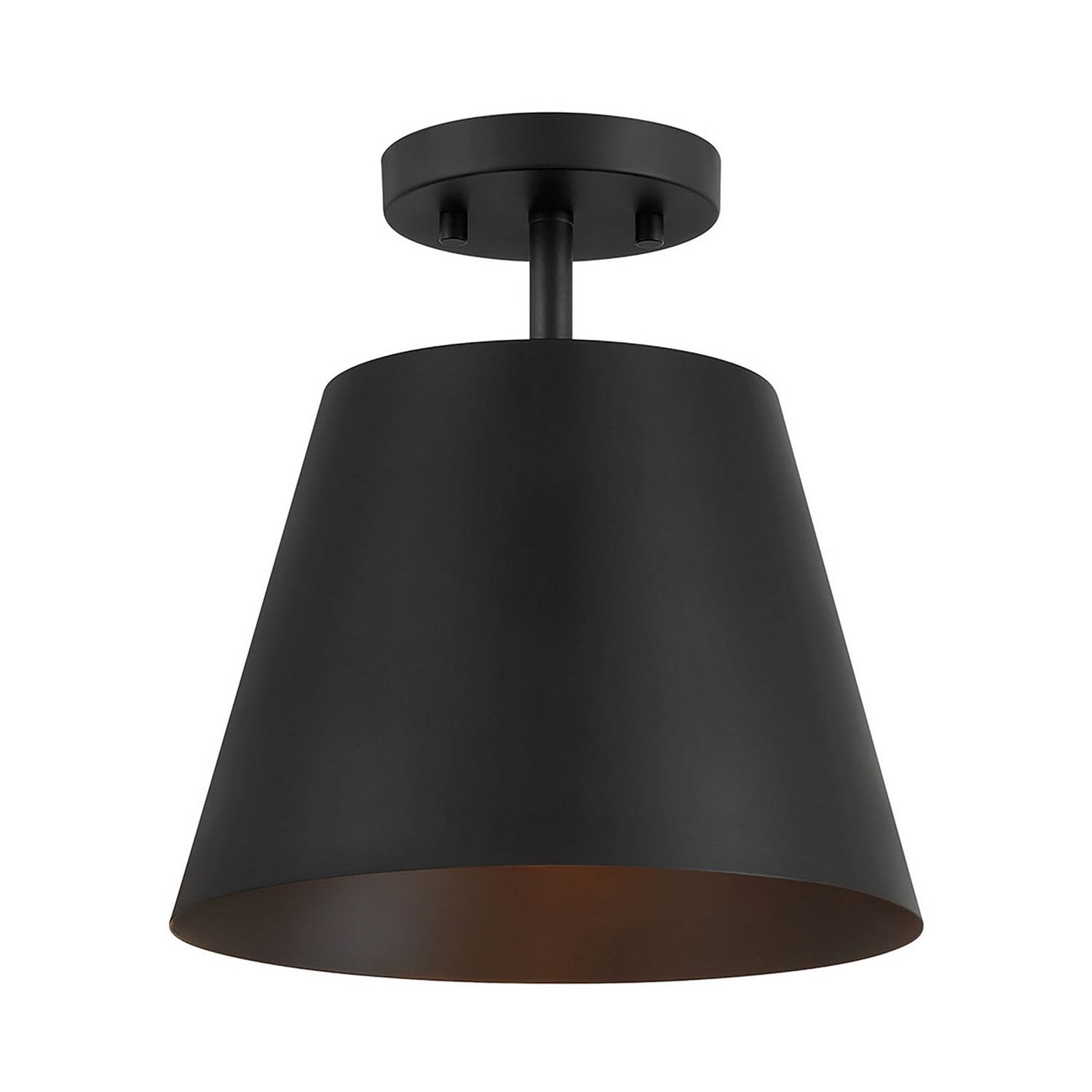 Meridian M60076MBK One Light Semi-Flush Mount in Matte Black