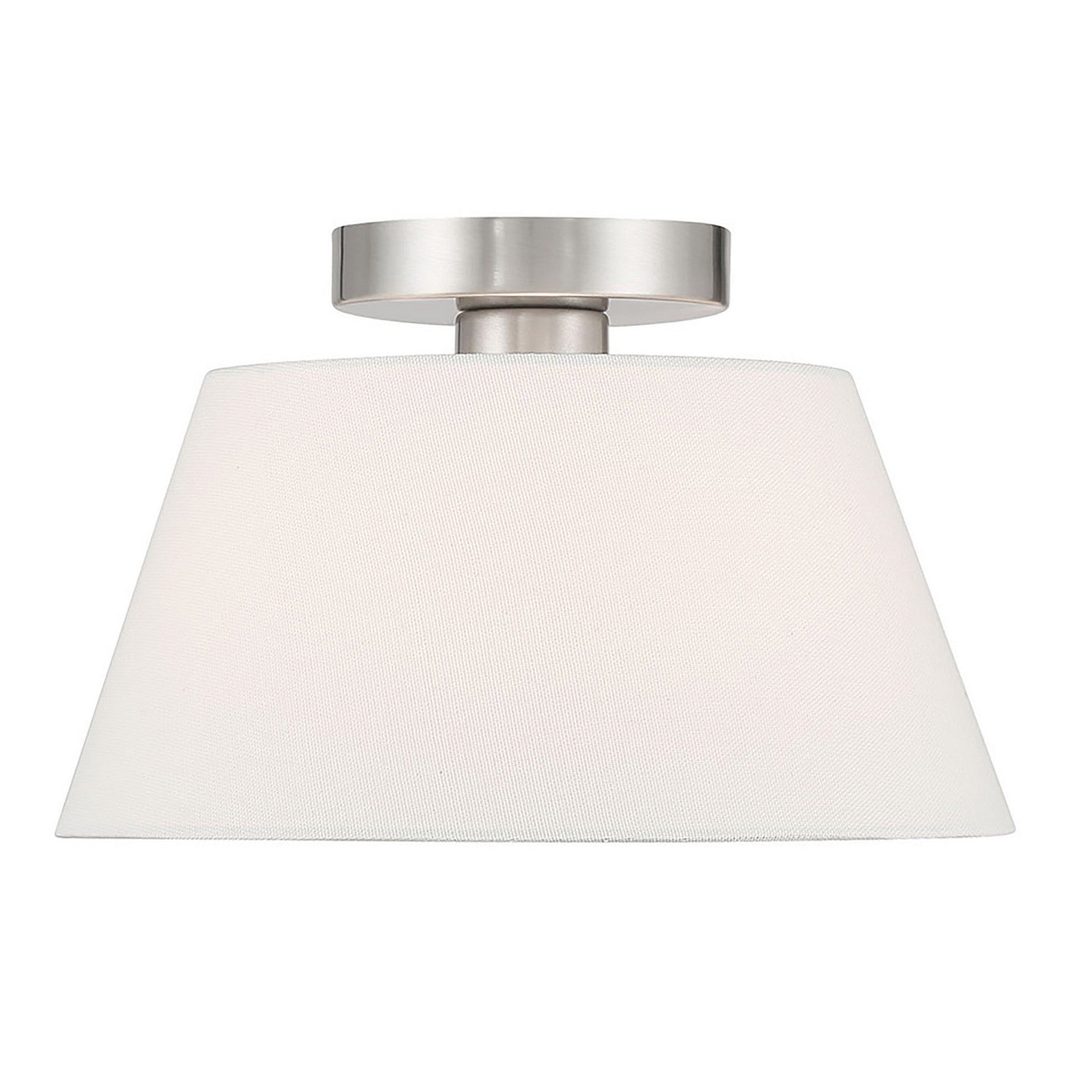 Meridian M60077BN One Light Semi-Flush Mount in Brushed Nickel
