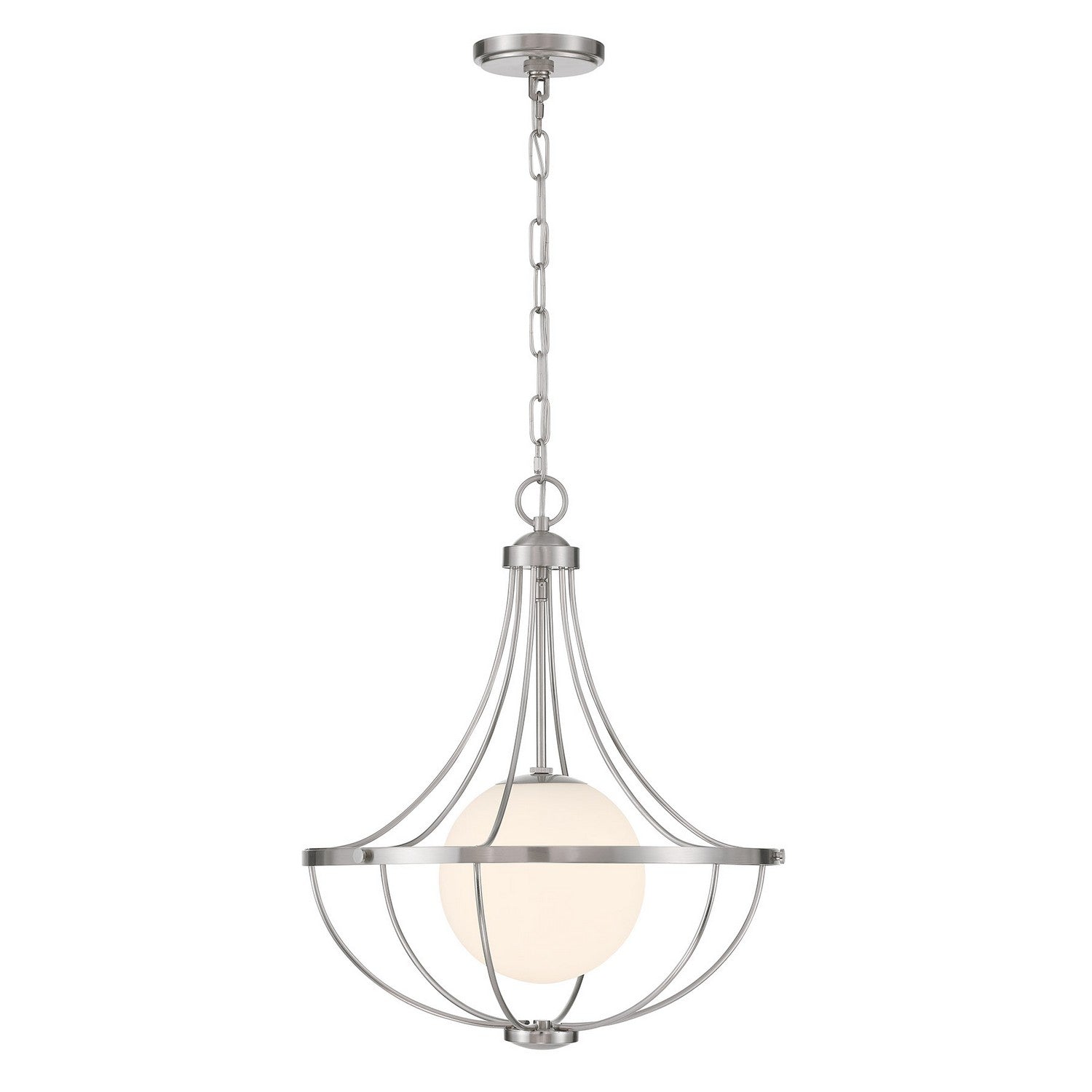 Meridian M7047BN One Light Pendant in Brushed Nickel