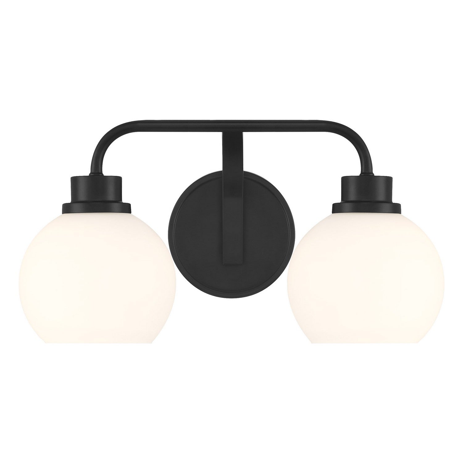 Meridian M80080MBK Two Light Bathroom Vanity in Matte Black