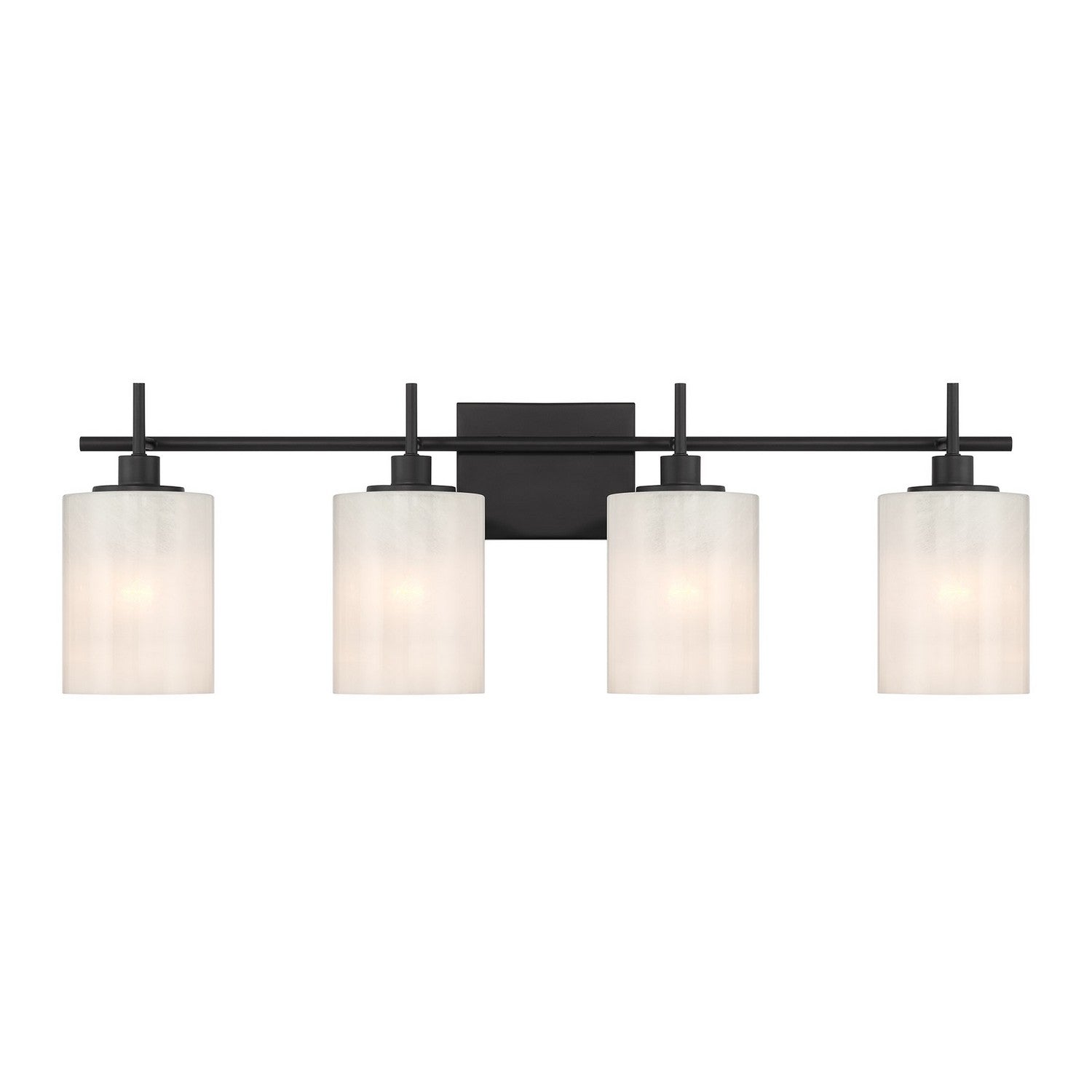 Meridian M80085MBK Four Light Bathroom Vanity in Matte Black