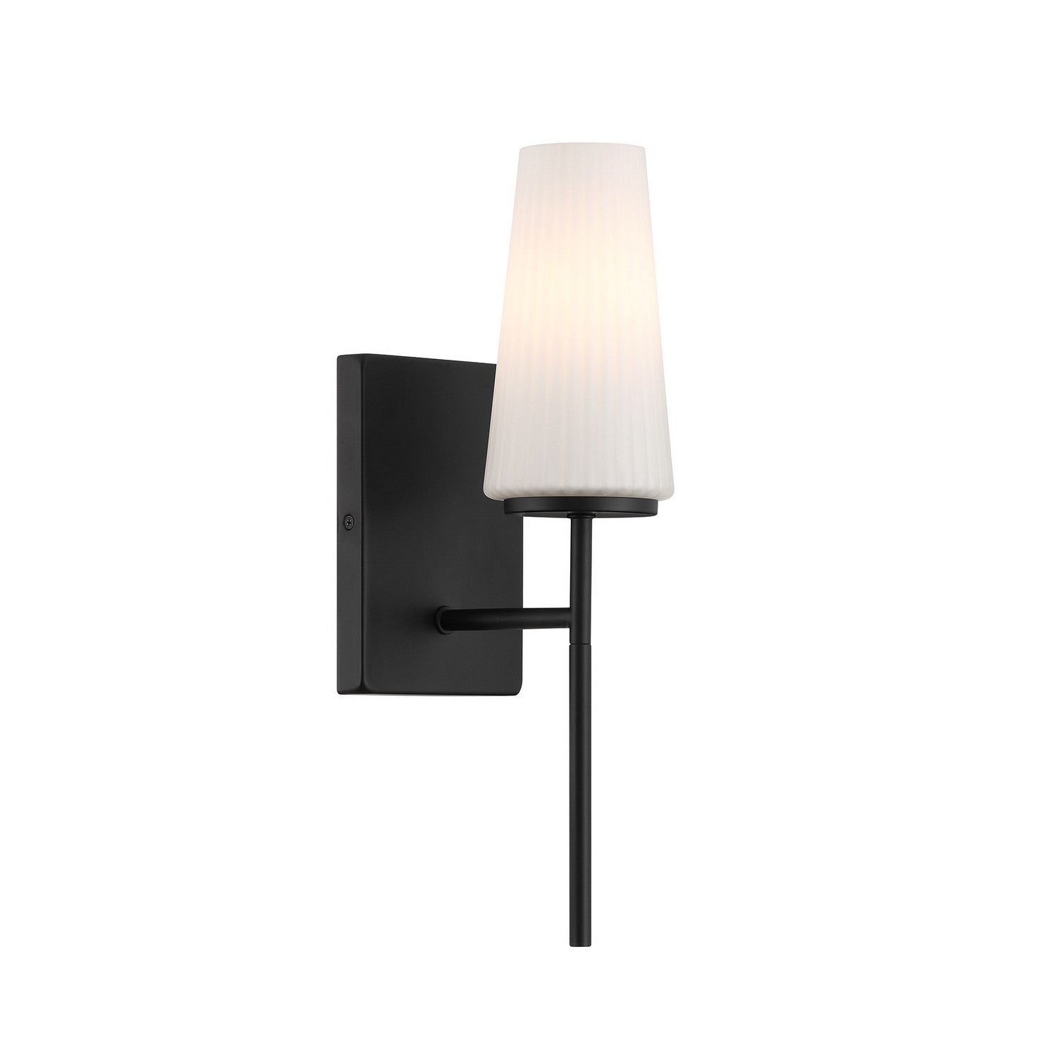 Meridian M90115MBK One Light Wall Sconce in Matte Black