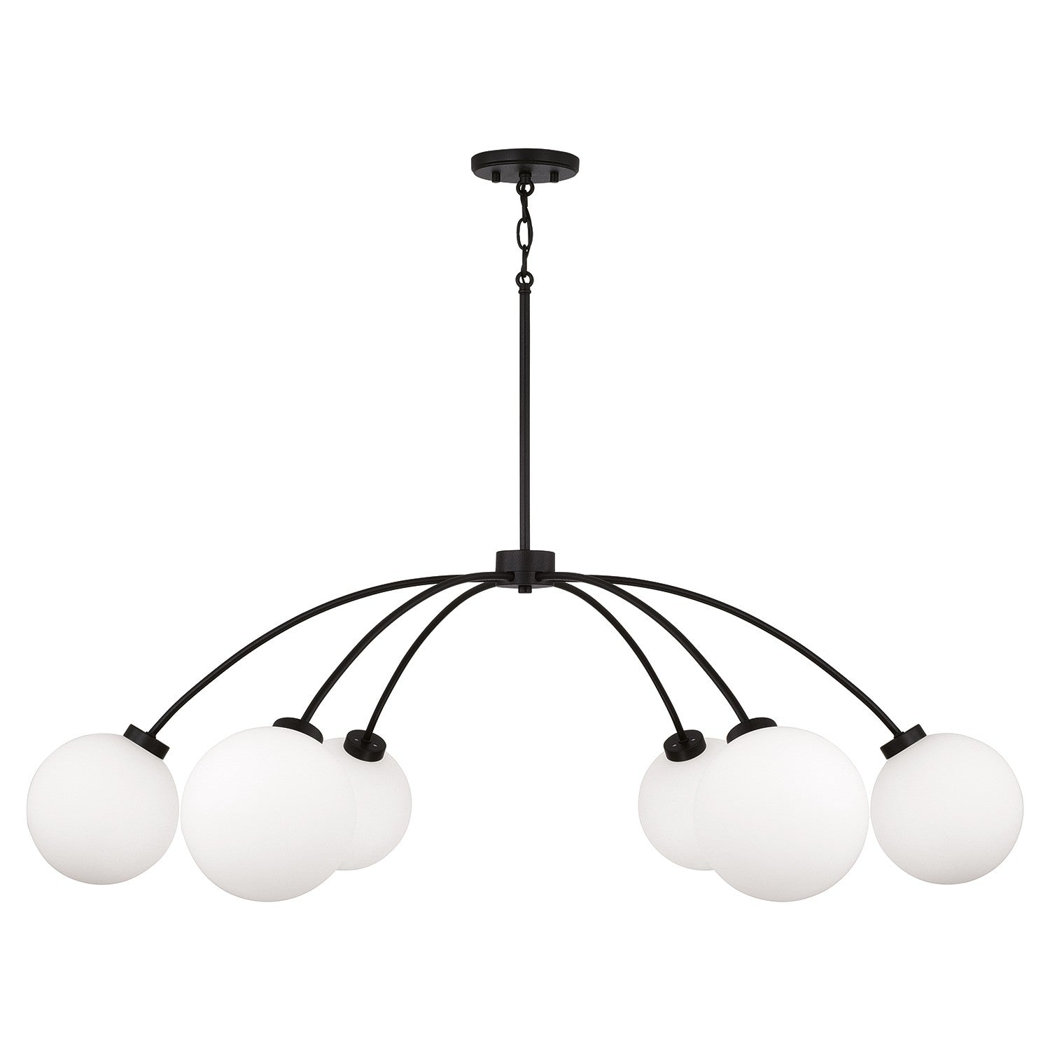 Capital Lighting - 457161BI-557 - Six Light Chandelier - Amos - Black Iron