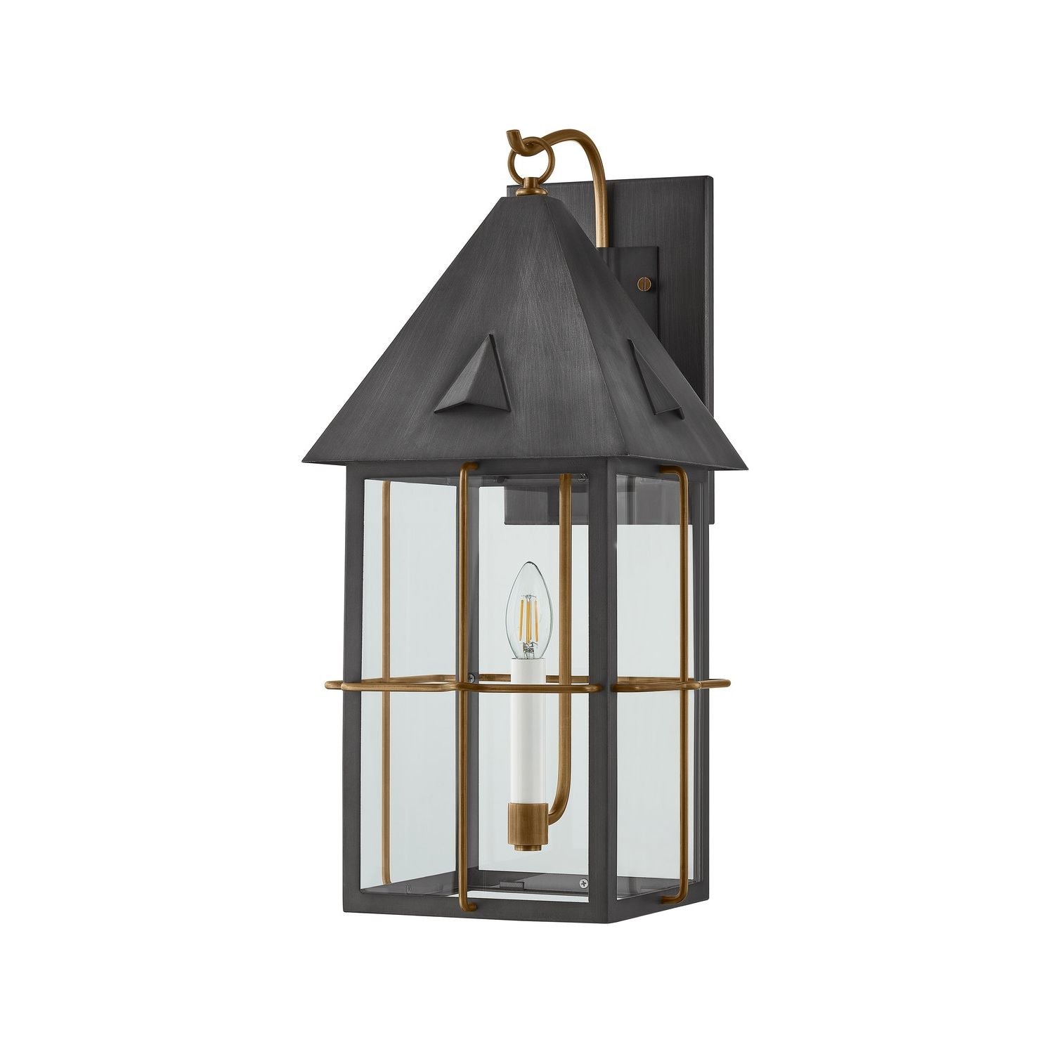 Troy Lighting Canada - B6623-PBR/GRA - One Light Wall Sconce - Toby - Patina Brass And Graphite