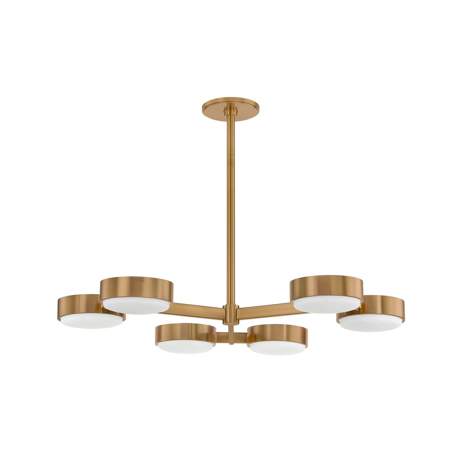 Troy Lighting Canada - C1340-PBR - Six Light Semi Flush Mount - Rory - Patina Brass