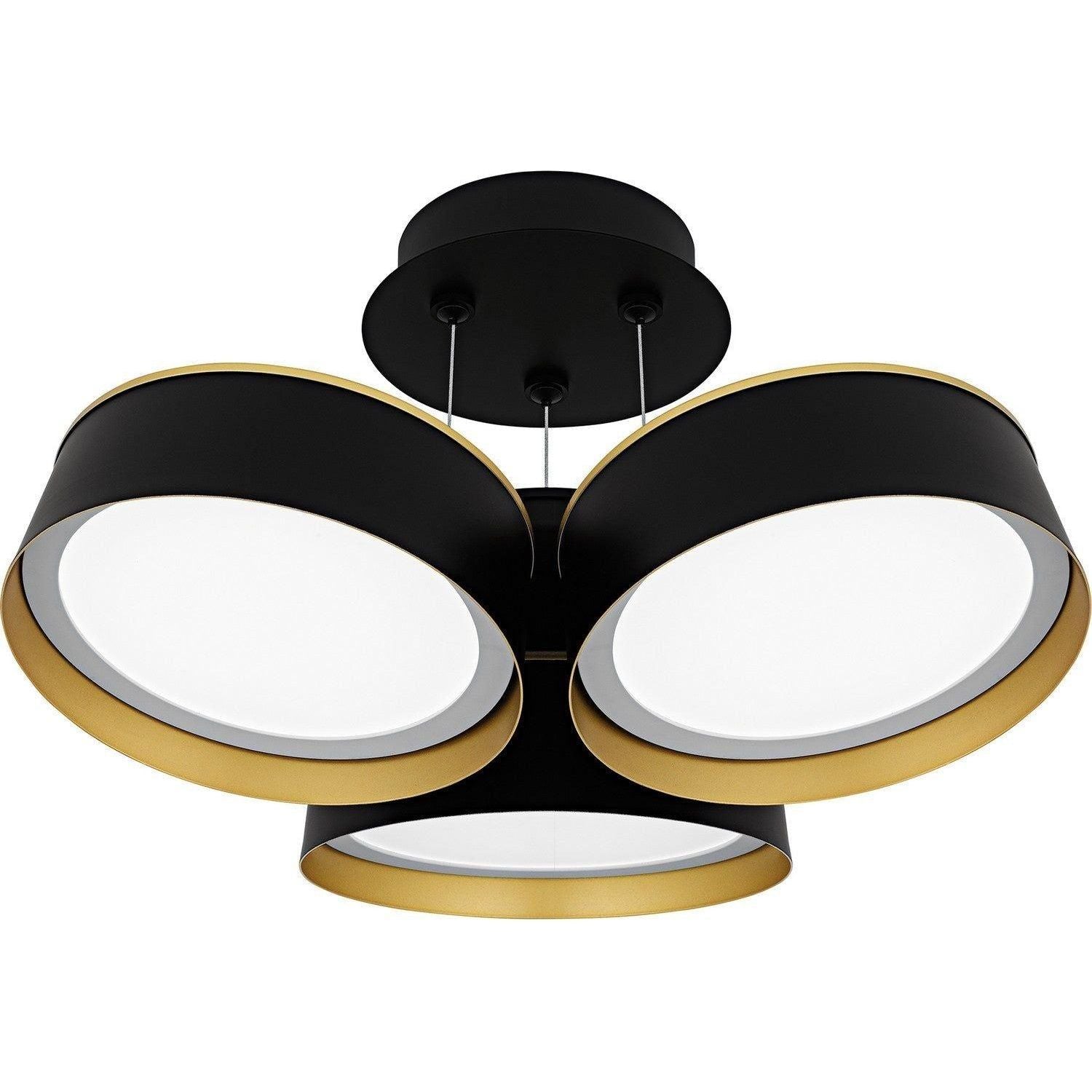 Quoizel - Byrnes LED Semi-Flush Mount - BYS1719MBK - Canada Light Shop