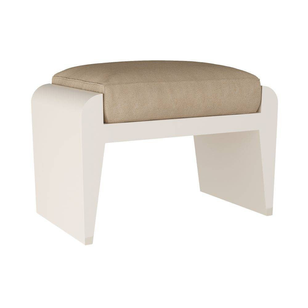 Arteriors - FOS02 - Ottoman - Alanna - Sand Vegan Leather