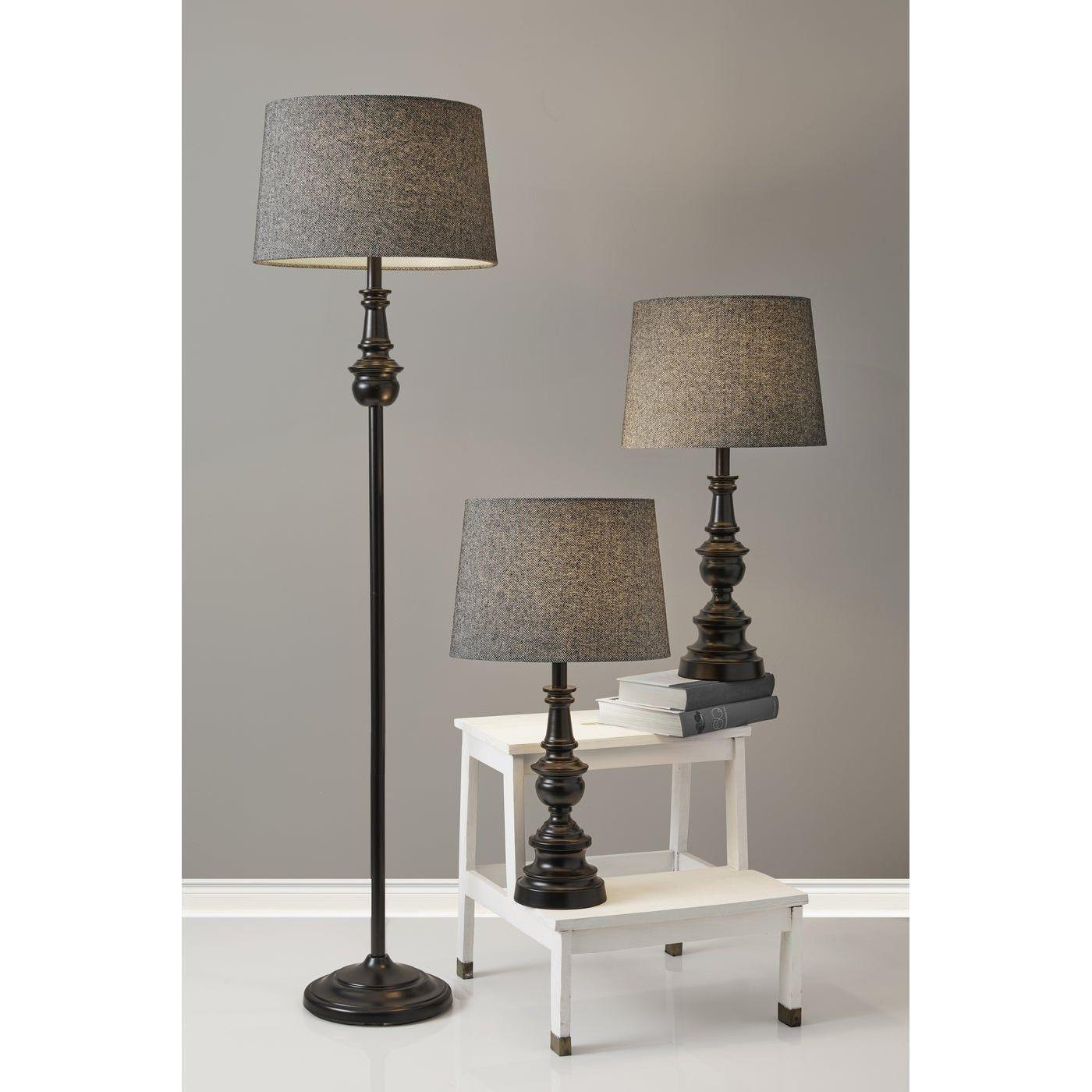 Adesso Home - Chandler 3 Piece Floor And Table Lamp Set - 1591-01 - Canada Light Shop