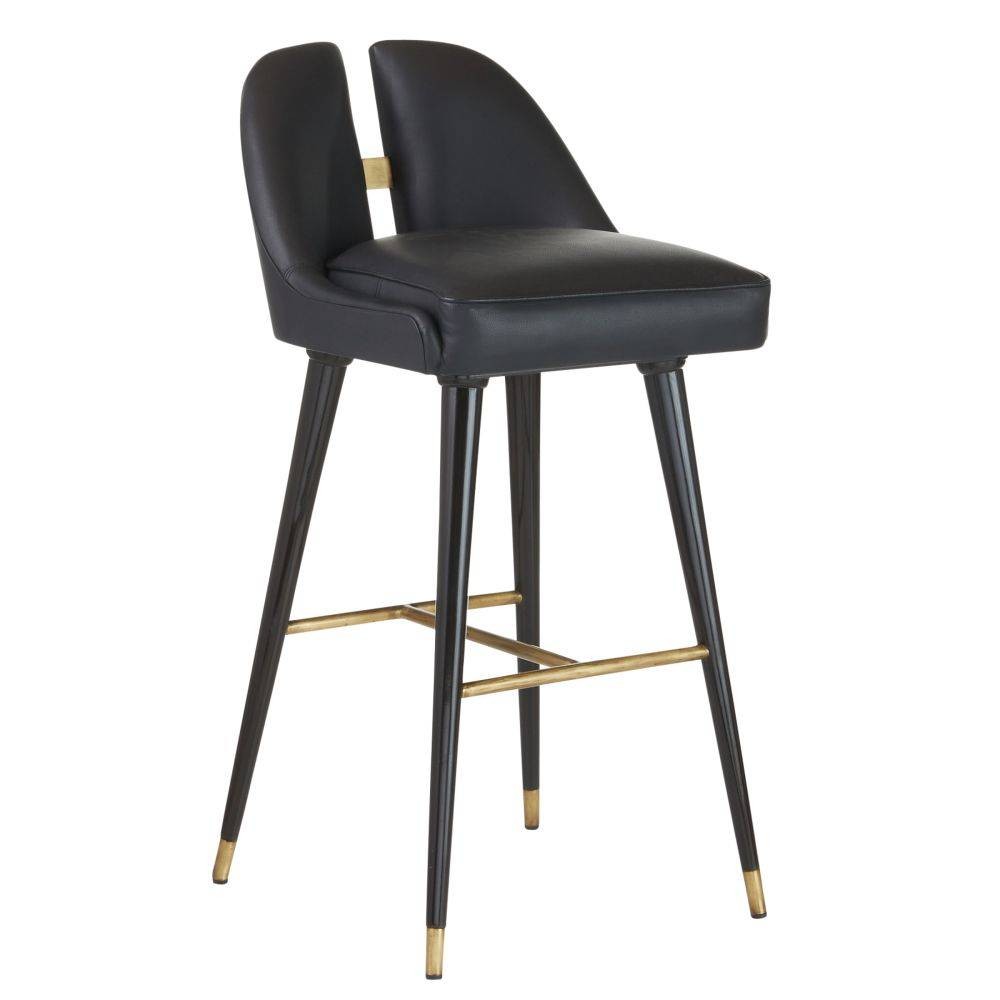 Arteriors - FSI12 - Bar Stool - Crowley - Black/Ebony/Antique Brass