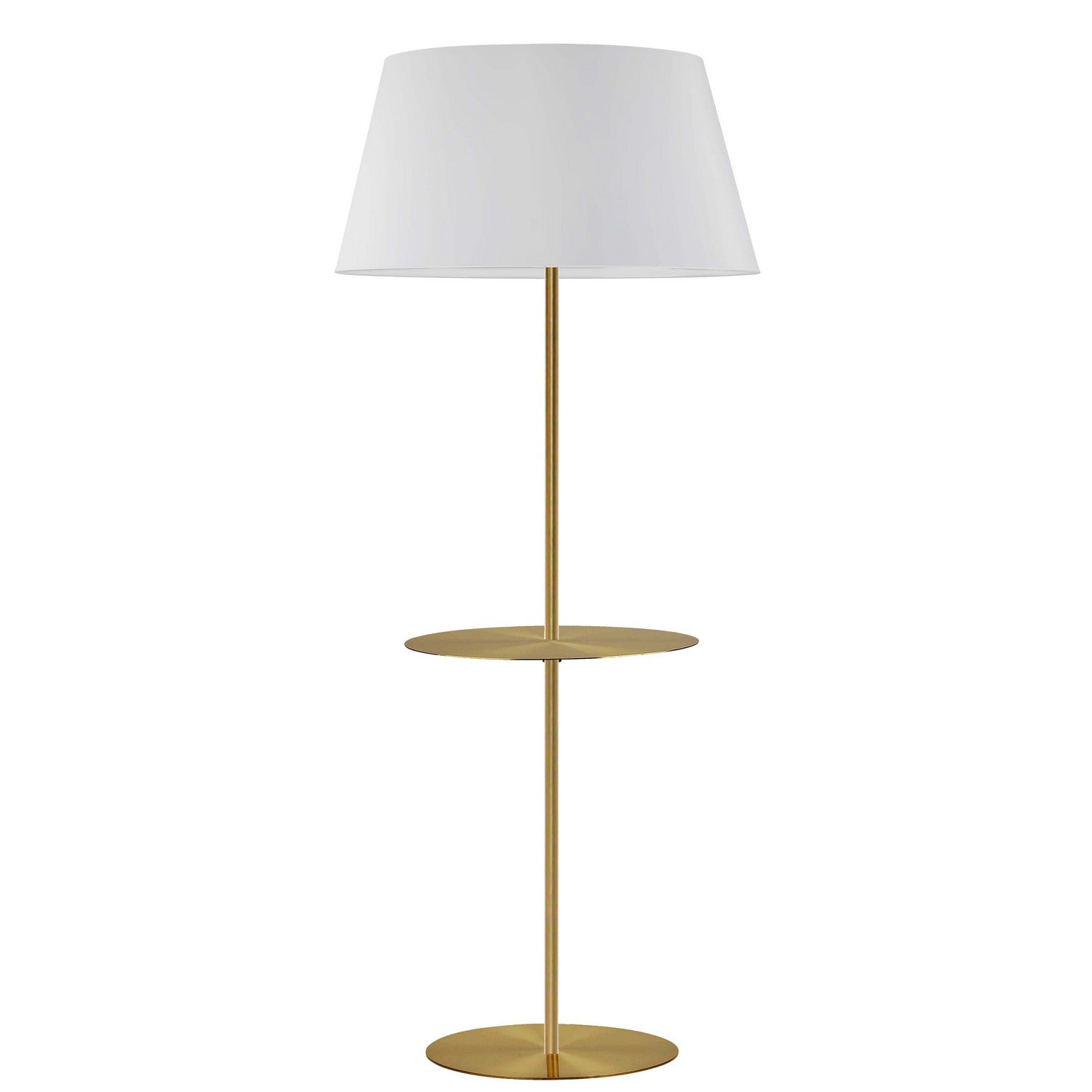 Dainolite Canada - GTC-R641F-AGB-WH - One Light Floor Lamp - Gretchen - Aged Brass