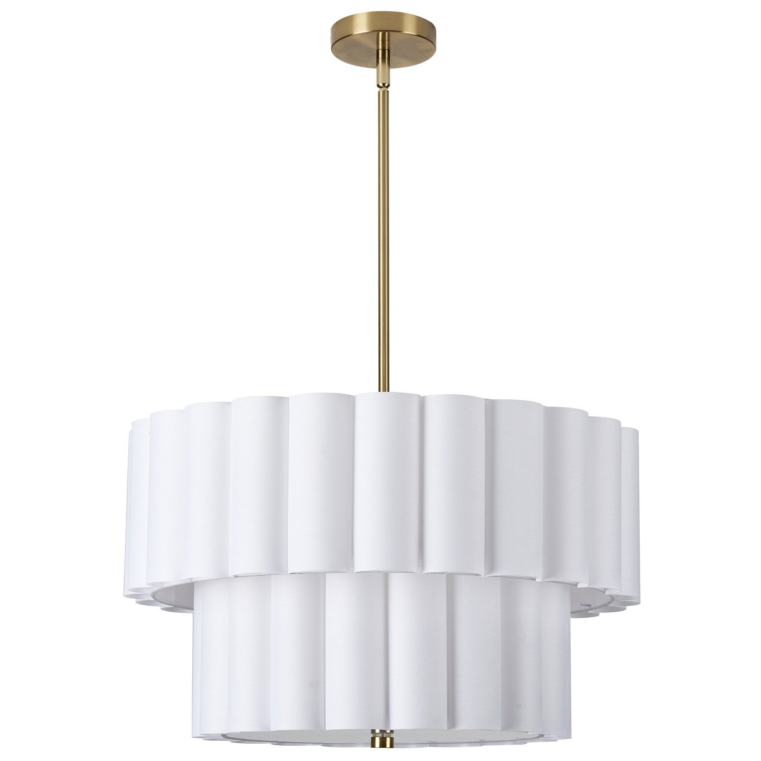 Dainolite Canada - PCA-224P-AGB-WH - Four Light Pendant - Pacifica - White