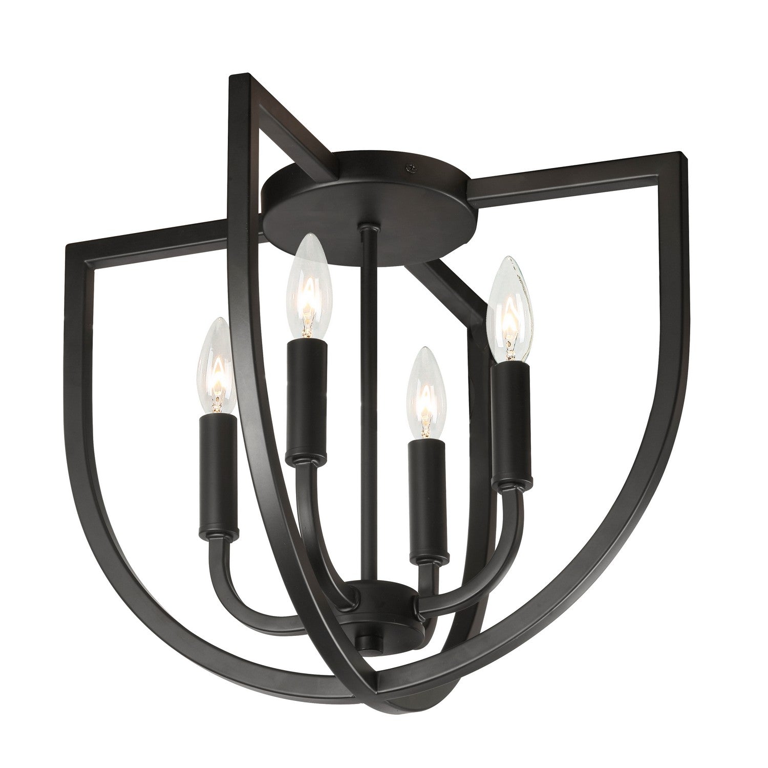 Dainolite Canada - PLA-154FH-MB - Four Light Flush Mount - Pamela - Matte Black