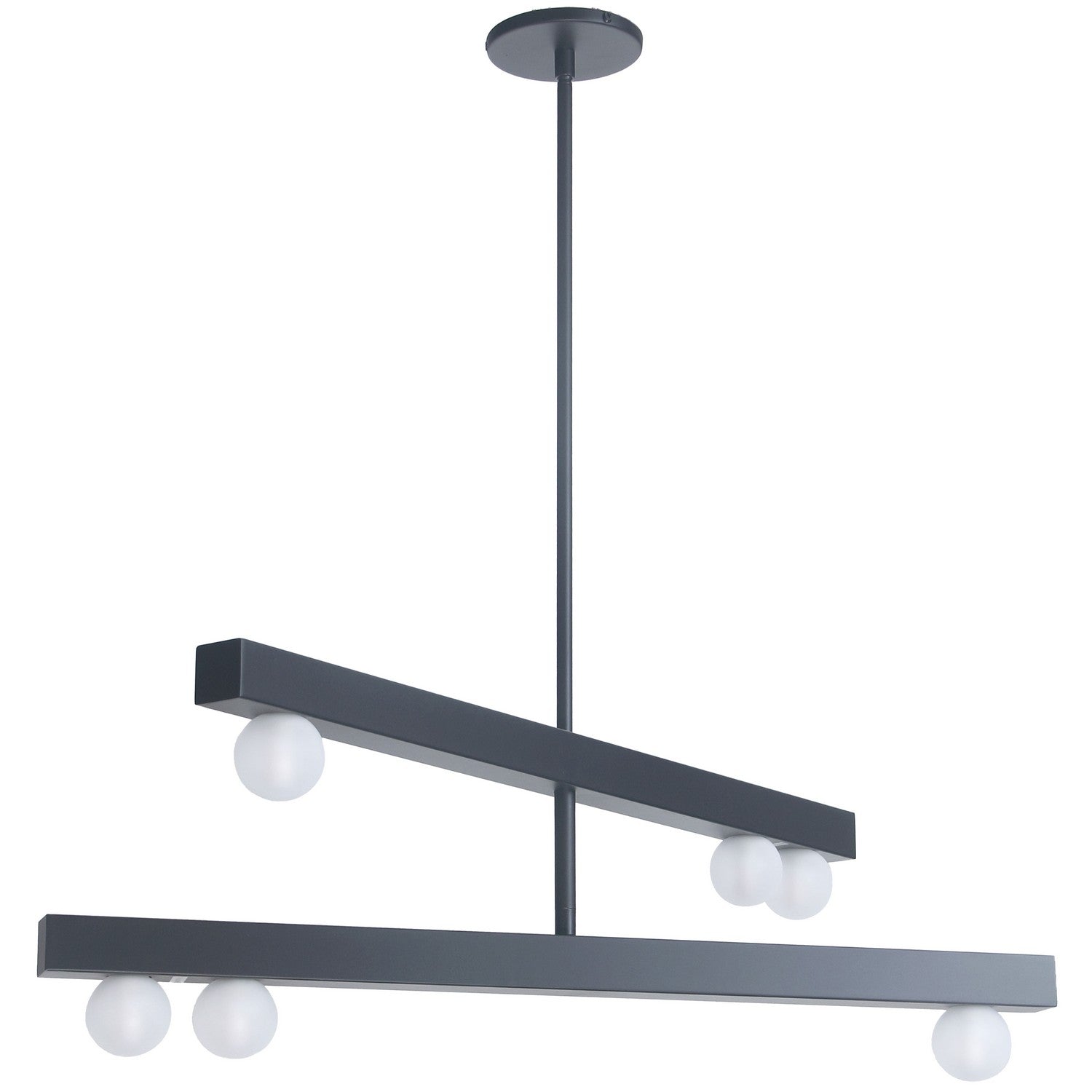 Dainolite Canada - RAL-306C-MB - Six Light Chandelier - Raleigh - Matte Black
