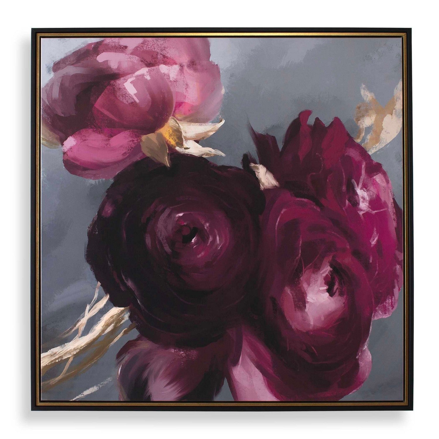 Uttermost - 32481 - Framed Art - Plum Ranculus - Gold