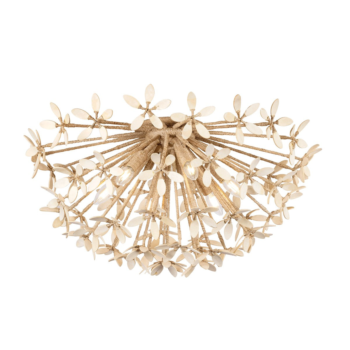 Corbett Lighting Canada - 511-06-IYC - Six Light Semi Flush Mount - Corfu - Ivory Coco