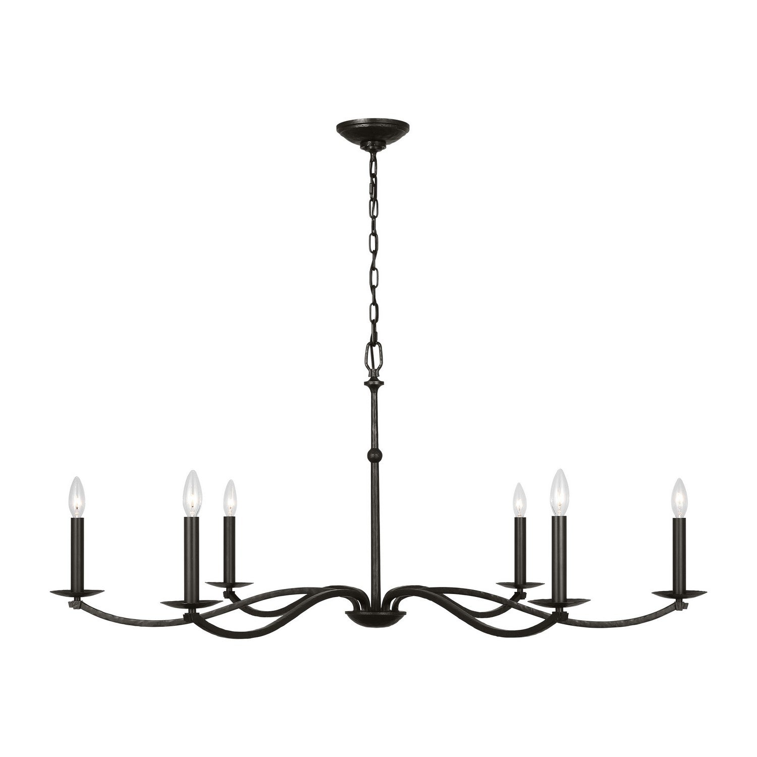 Visual Comfort Studio Canada - CC1766AI - Six Light Chandelier - Wellen - Aged Iron