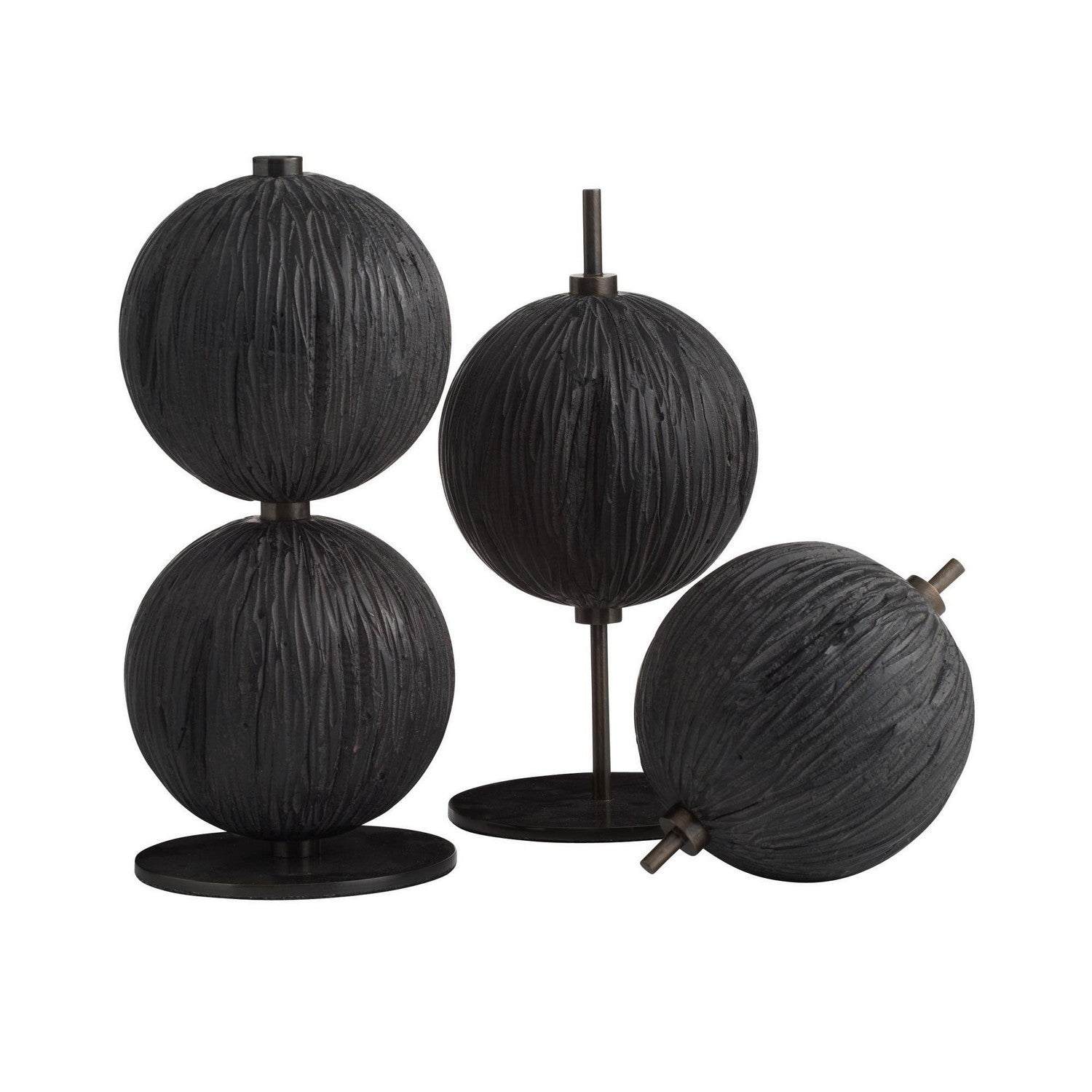 Arteriors - ASC33 - Sculptures, Set of 3 - Kyros - Ebony