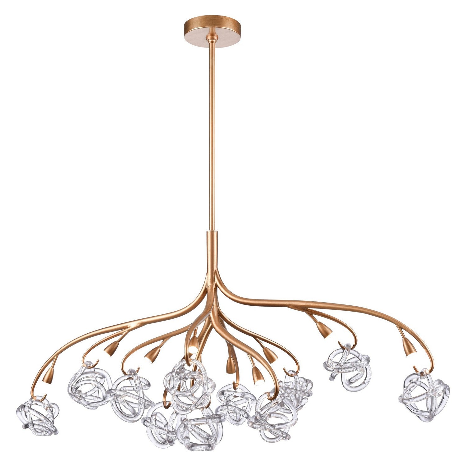 Arabela Lighting - 85183-11 - LED Chandelier - Freeform - Antique Gold Leaf
