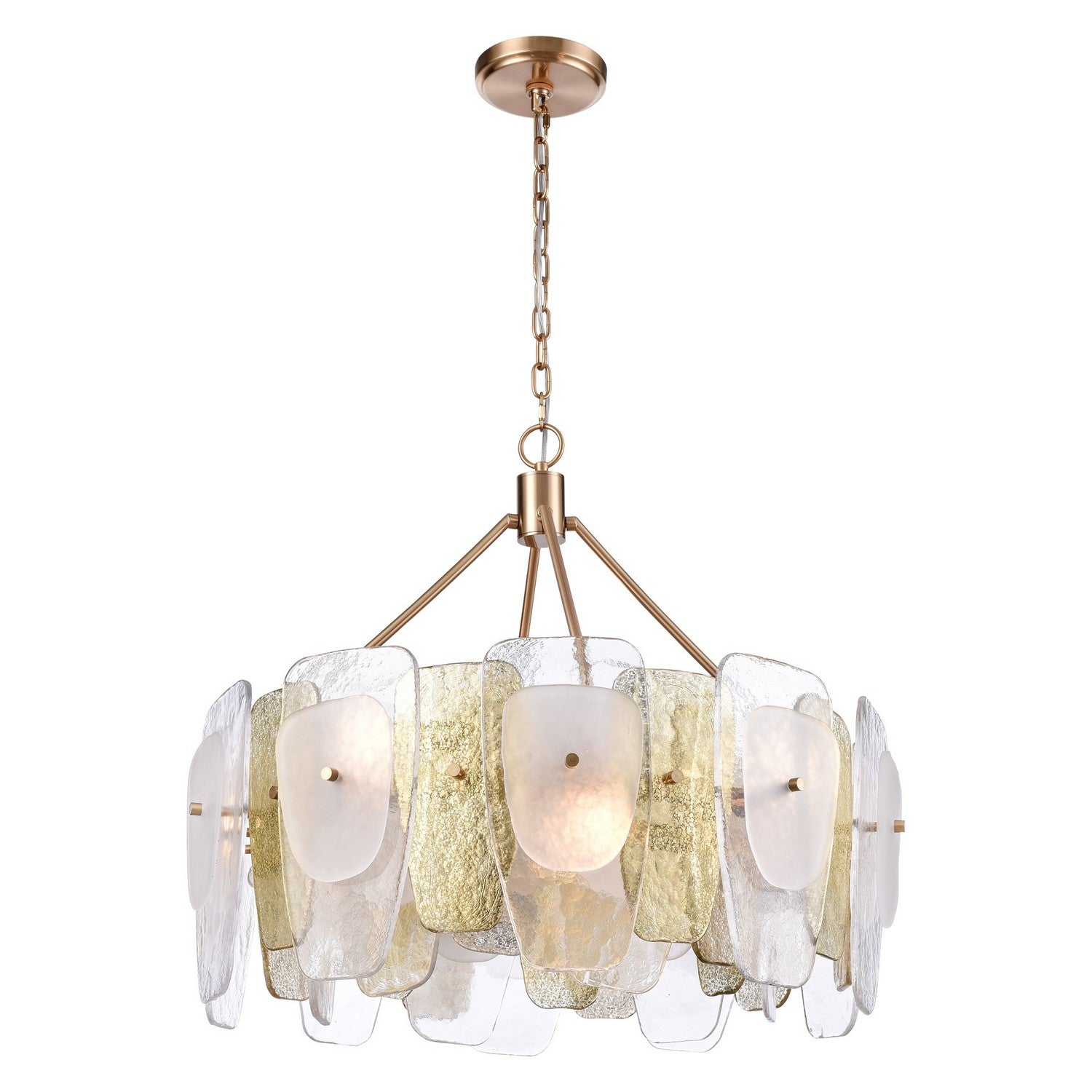 Arabela Lighting - 85201-8 - Eight Light Chandelier - Strata - Lacquered Gold