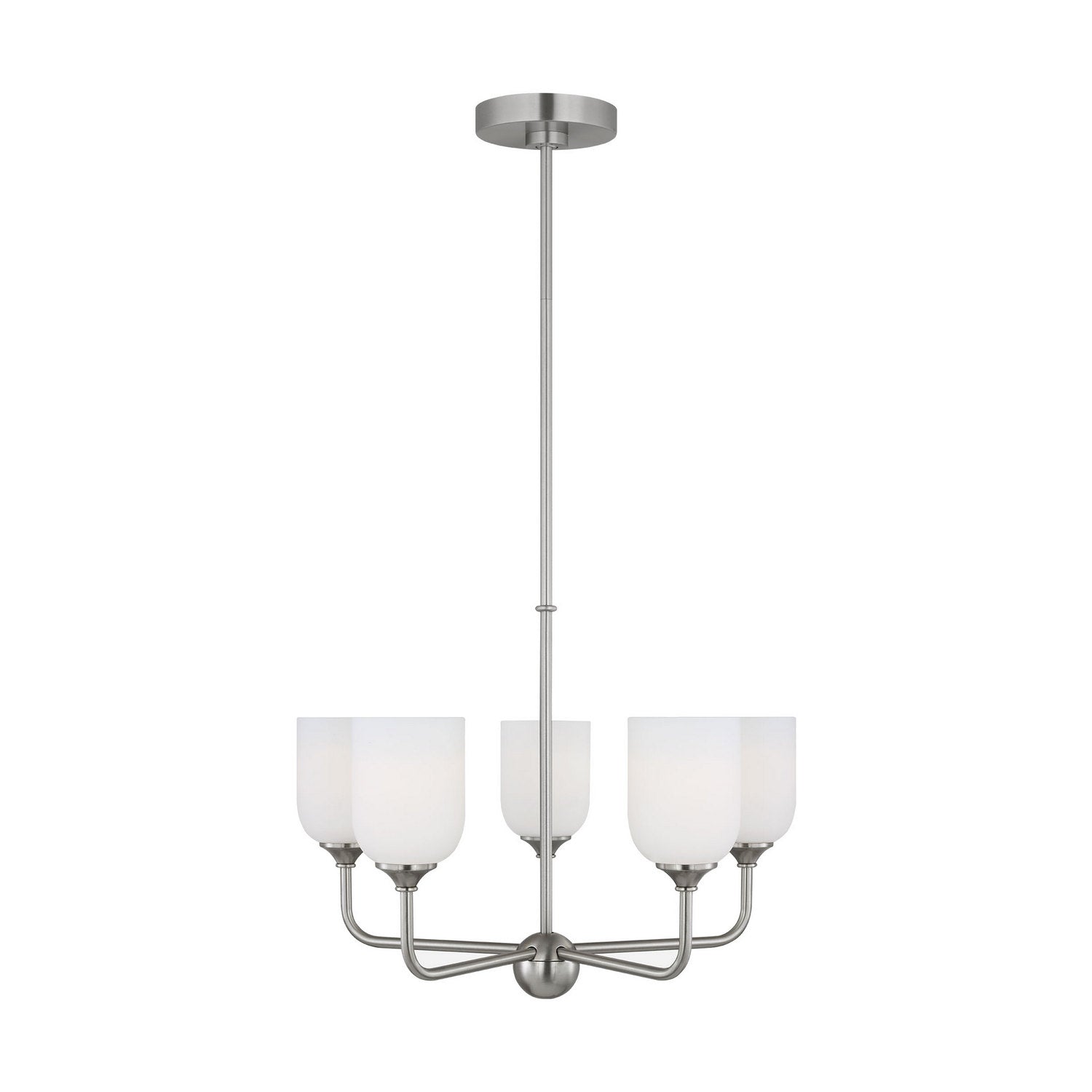 Generation Lighting Canada - GLC1085EN3/BS - Five Light Chandelier - Emile - Brushed Steel