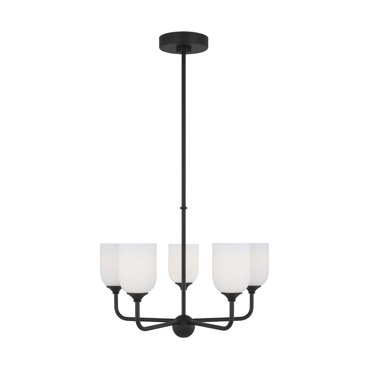 Generation Lighting Canada - GLC1085EN3/MBK - Five Light Chandelier - Emile - Midnight Black