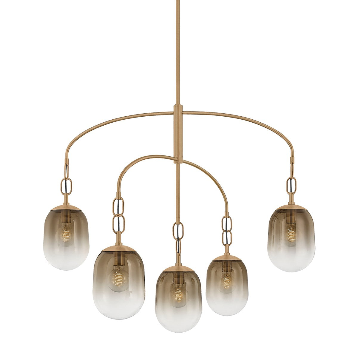 Troy Lighting Canada - F2542-PBR - Five Light Chandelier - Harvey - Patina Brass
