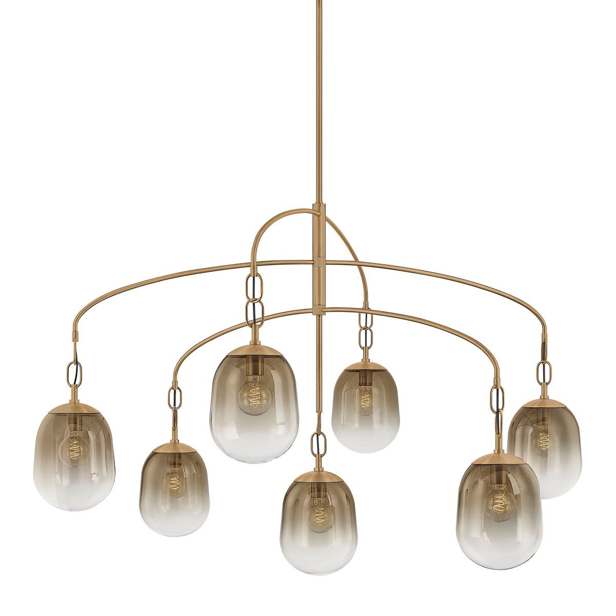 Troy Lighting Canada - F2559-PBR - Seven Light Chandelier - Harvey - Patina Brass