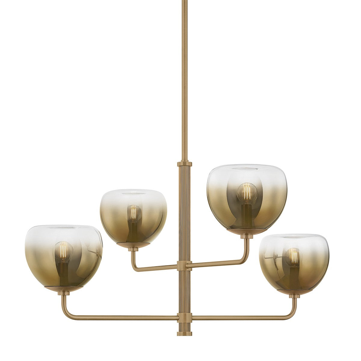 Troy Lighting Canada - F3734-PBR - Four Light Chandelier - August - Patina Brass