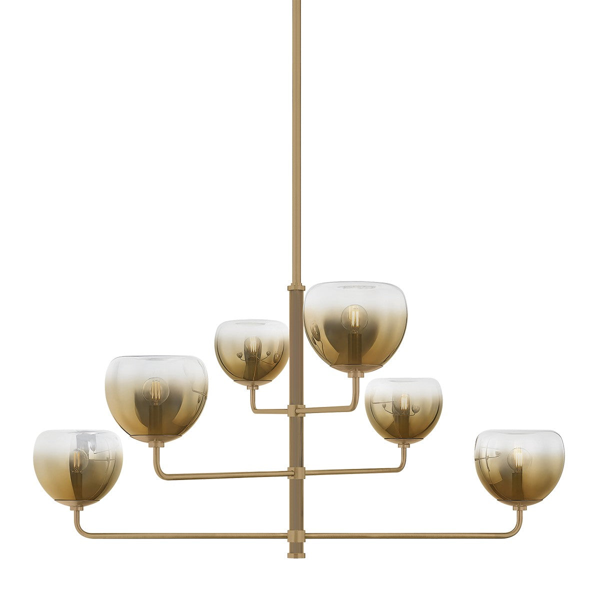 Troy Lighting Canada - F3745-PBR - Six Light Chandelier - August - Patina Brass