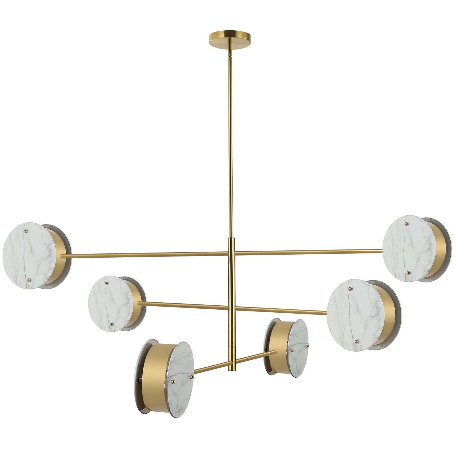 Dainolite Canada - PSC-486C-AGB - Six Light Chandelier - Pascal - Faux Alabaster