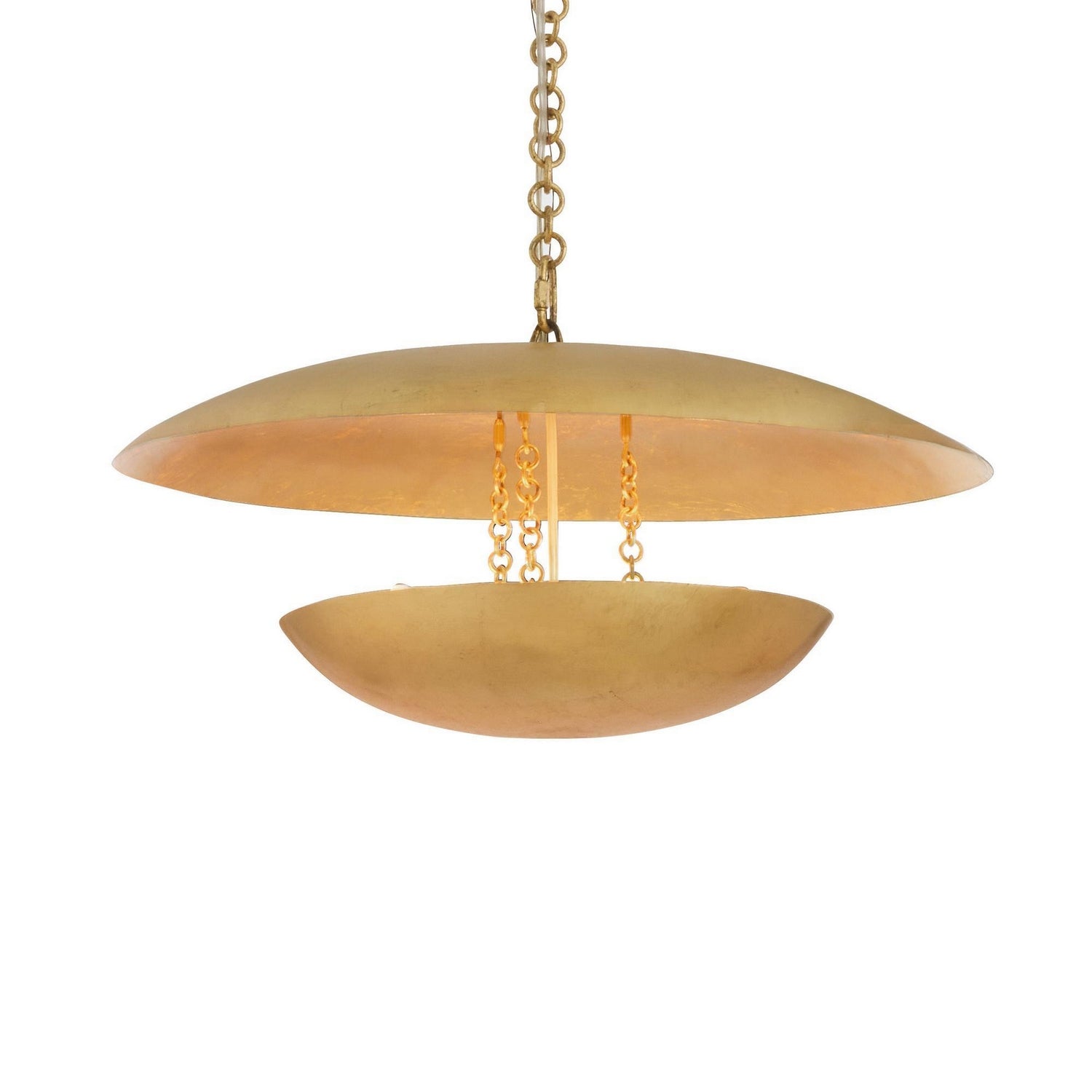 Arteriors - DMI27 - Three Light Chandelier - Florko - Gold Leaf