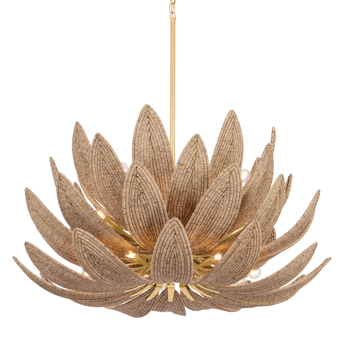 Corbett Lighting Canada - 539-42-VGL - 28 Light Chandelier - Varanasi - Vintage Gold Leaf