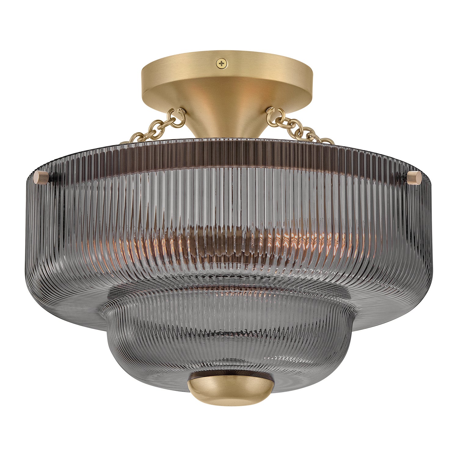 Hinkley Canada - 48571LCB-SM - LED Semi-Flush Mount - Adella - Lacquered Brass