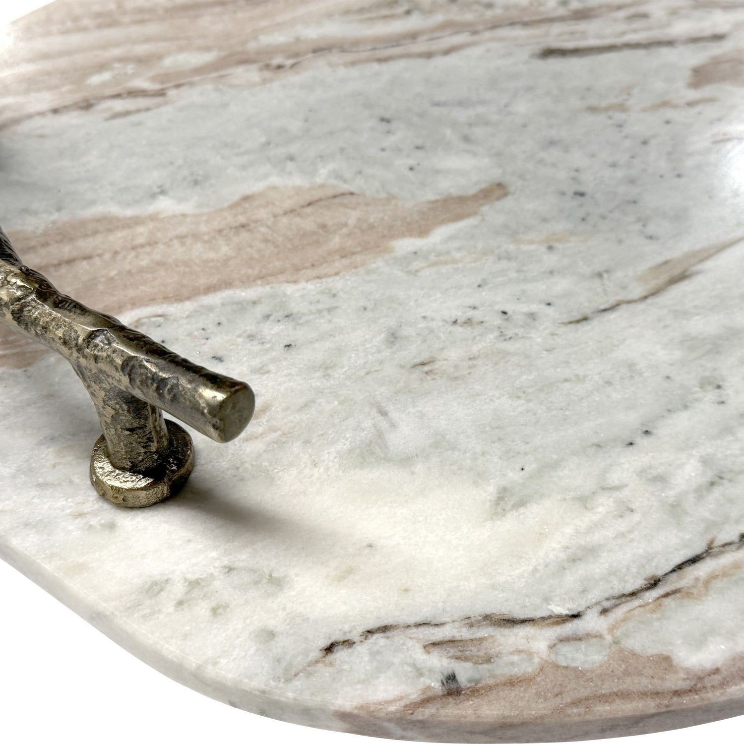Uttermost - 18308 - Tray - Stone And Twig - Elegant Gray, White, And Rust-colored Veining