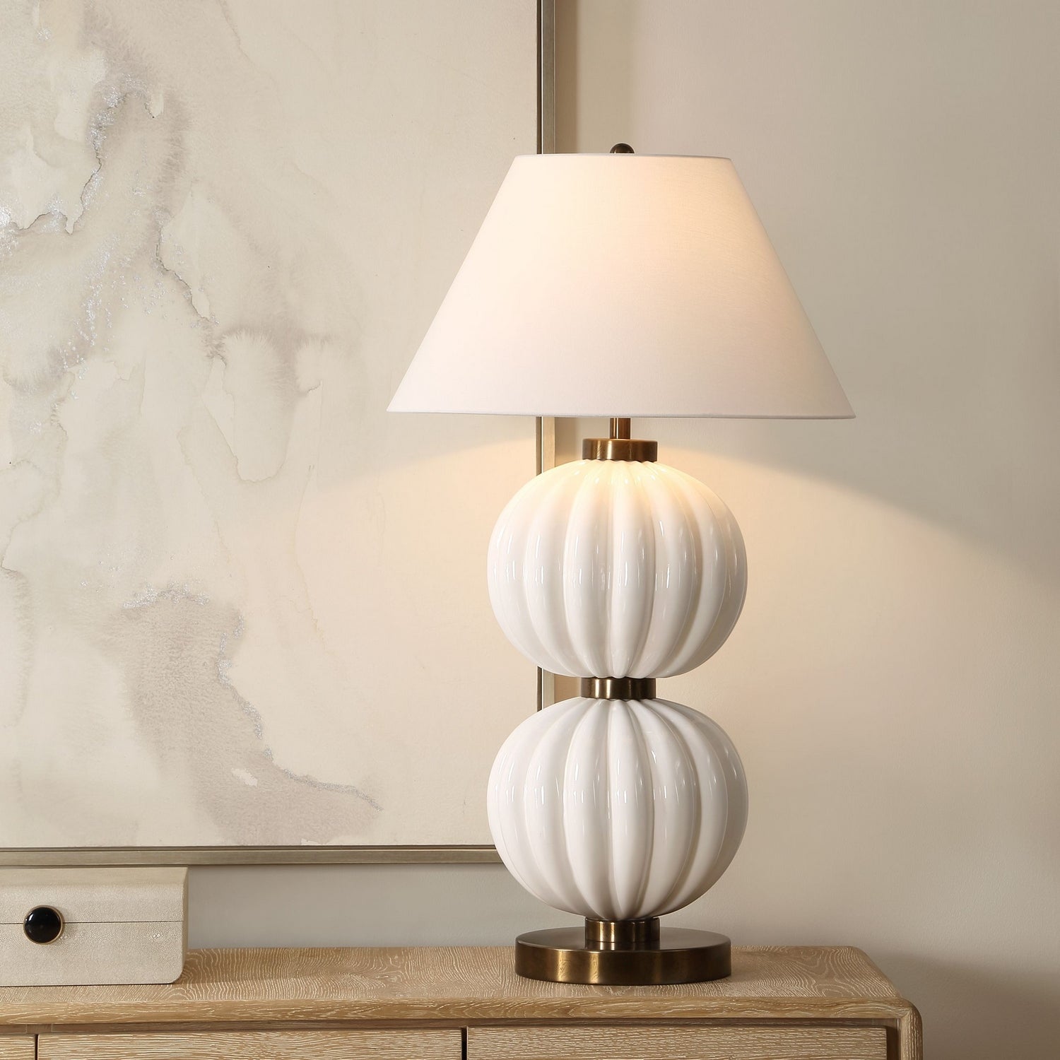 Uttermost - 30663 - One Light Table Lamp - Irena - Antique Brass