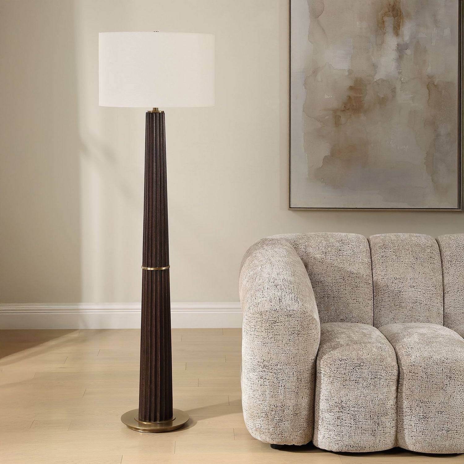 Uttermost - 30671 - One Light Floor Lamp - Forage - Antique Brass