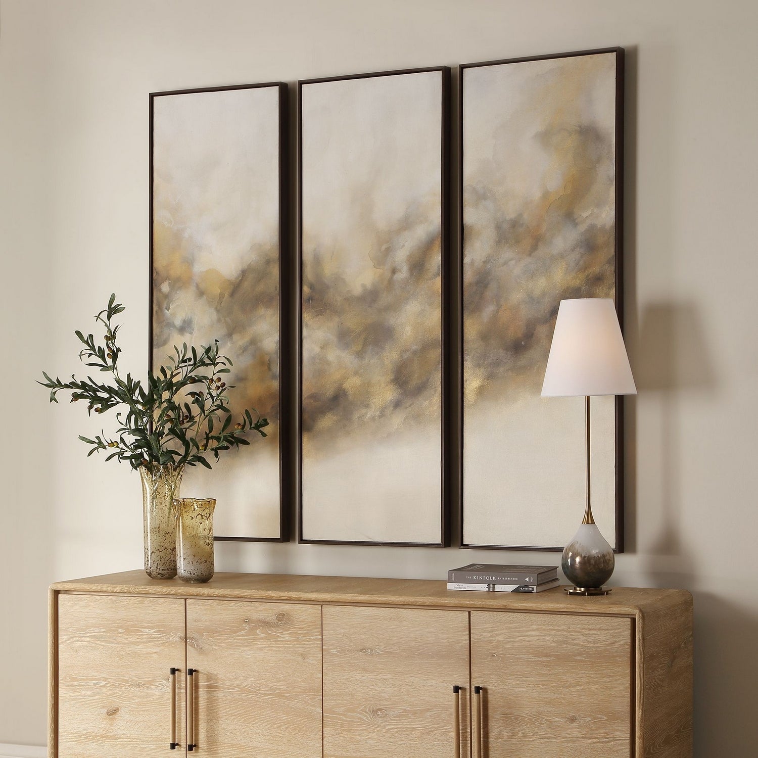 Uttermost - 32489 - Abstract Art - Smoke Break - Dark, Rich Walnut