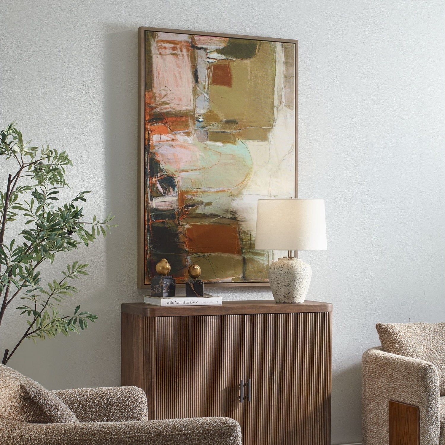 Uttermost - 32495 - Abstract Art - Palace Walls - Light Oak