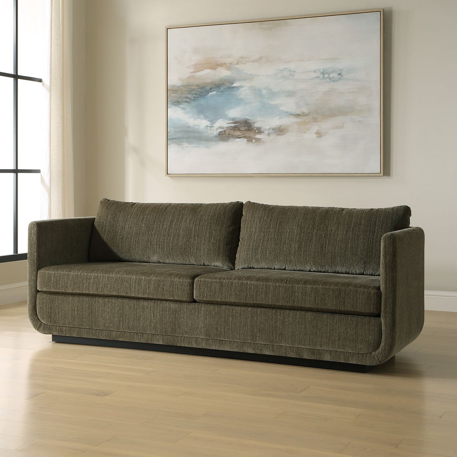 Uttermost - 53079 - Sofa - Abound - Textured Chenille In Herb