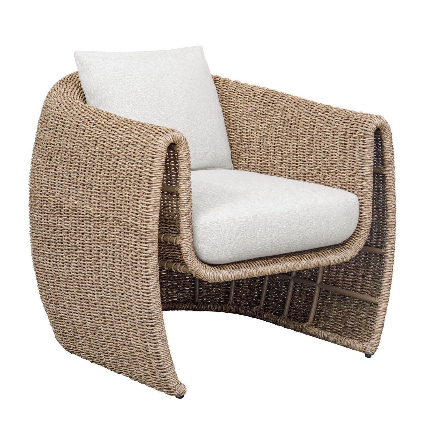 Uttermost - 53130 - Lounge Chair - Tropic - Golden Flax