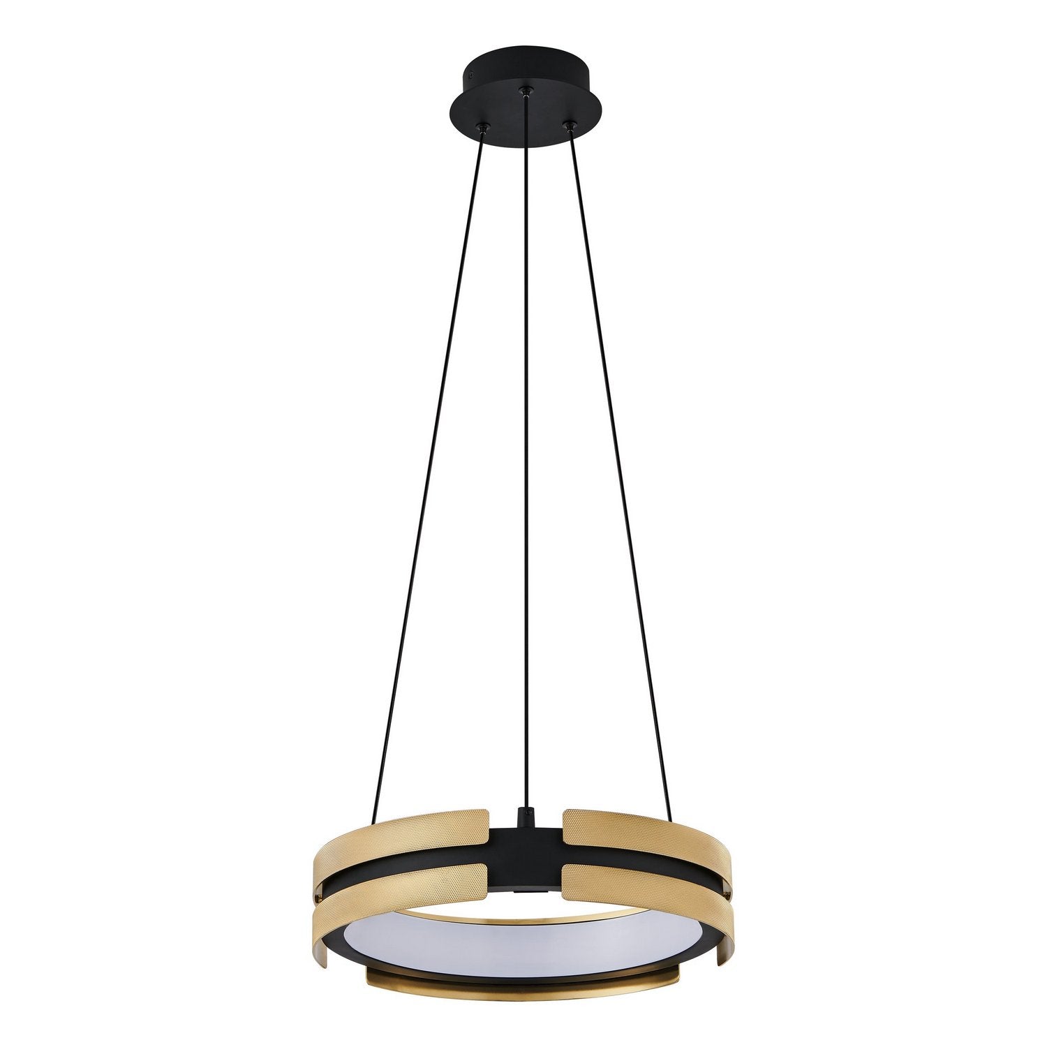 Thesis Lighting 206939A Grazia LED Pendant in Matte Black/Brushed Gold