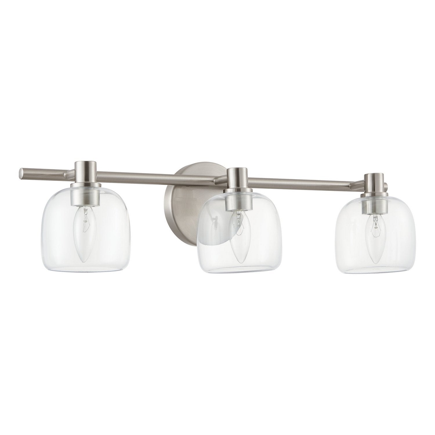 Thesis Lighting 207014A Valentina Vanity in Brushed Nickel, Clear
