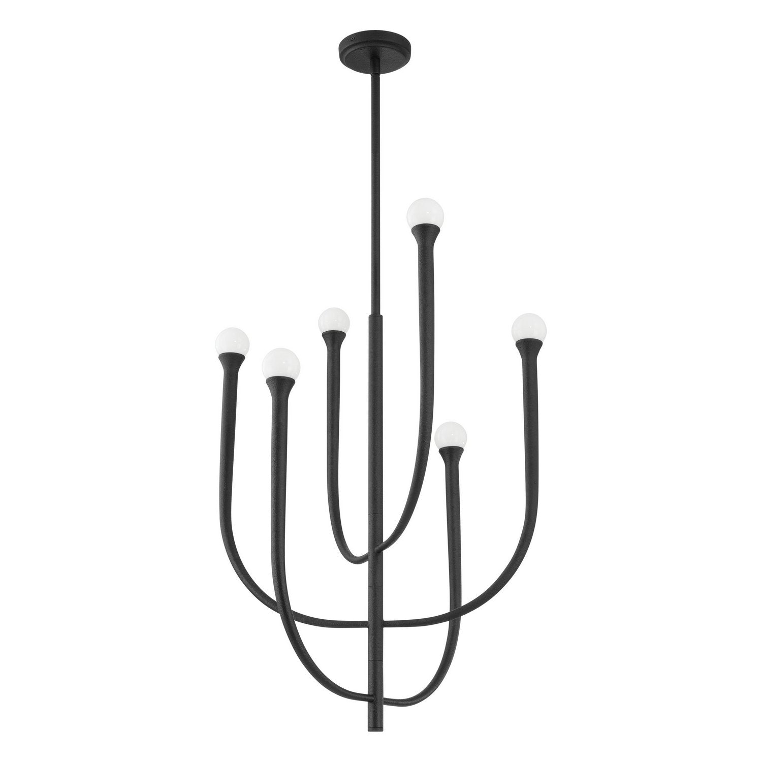 Thesis Lighting 207261A Dahlia LED Chandelier in Plaster Black