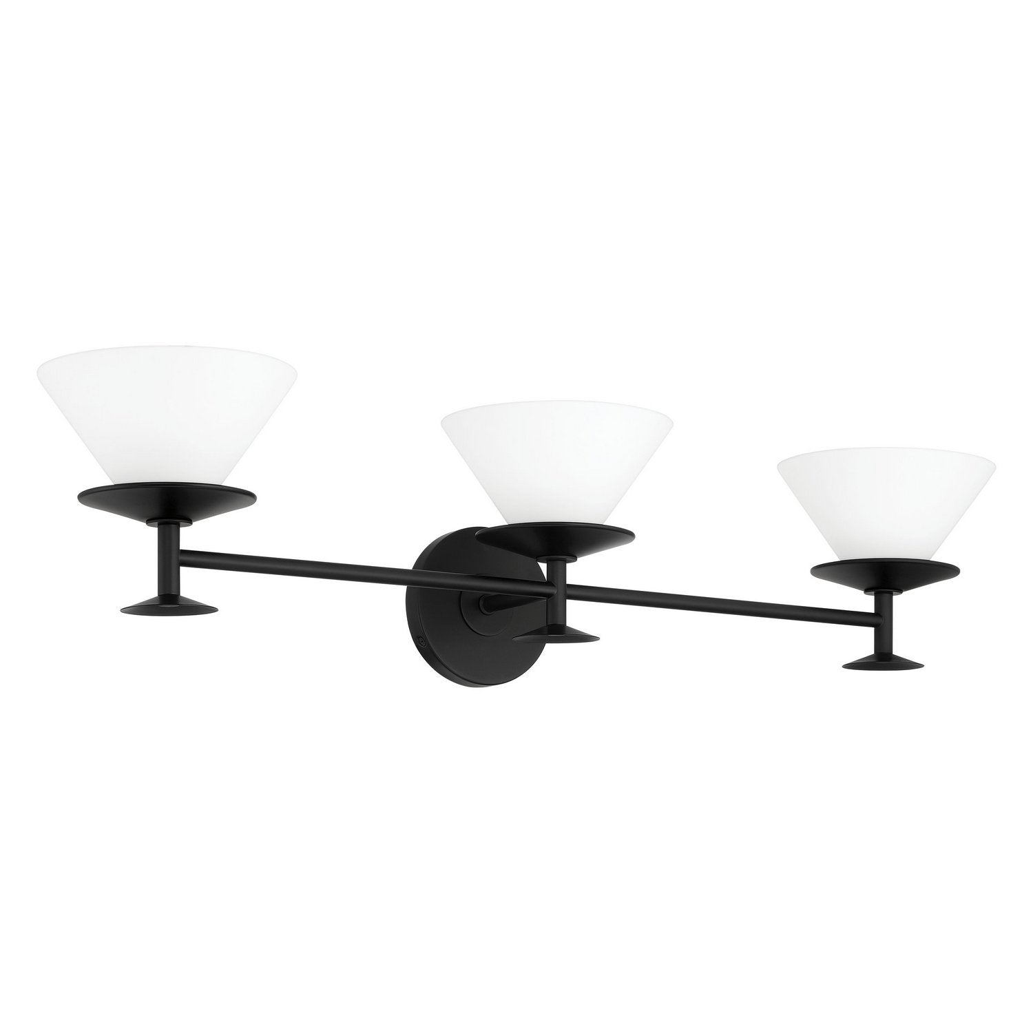 Thesis Lighting 207324A Tremolo Vanity in Matte Black, Champagne Gold
