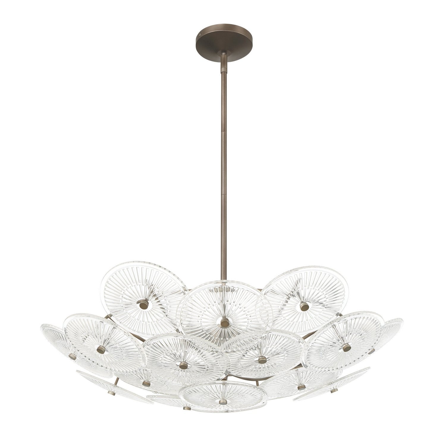 Thesis Lighting 207308A Avril Chandelier in Forged Bronze