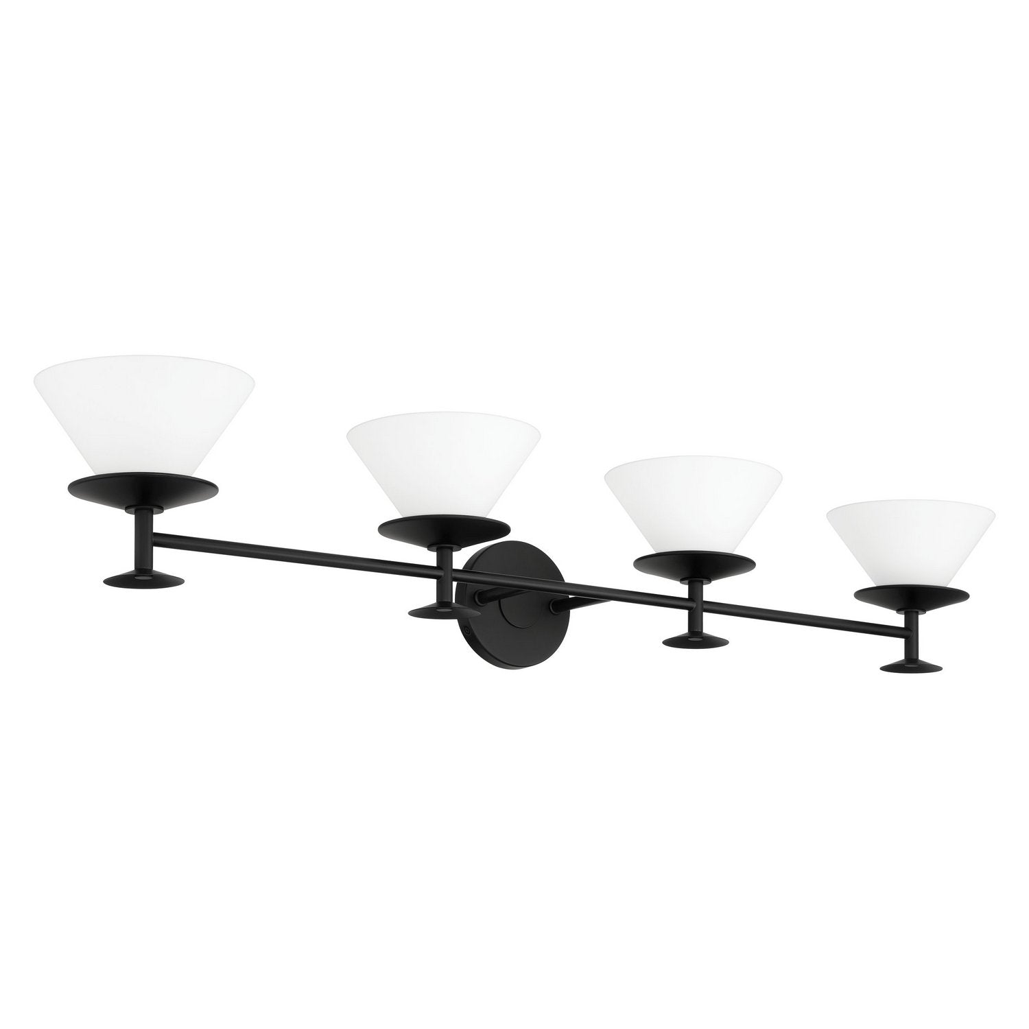 Thesis Lighting 207325A Tremolo Vanity in Matte Black, Champagne Gold