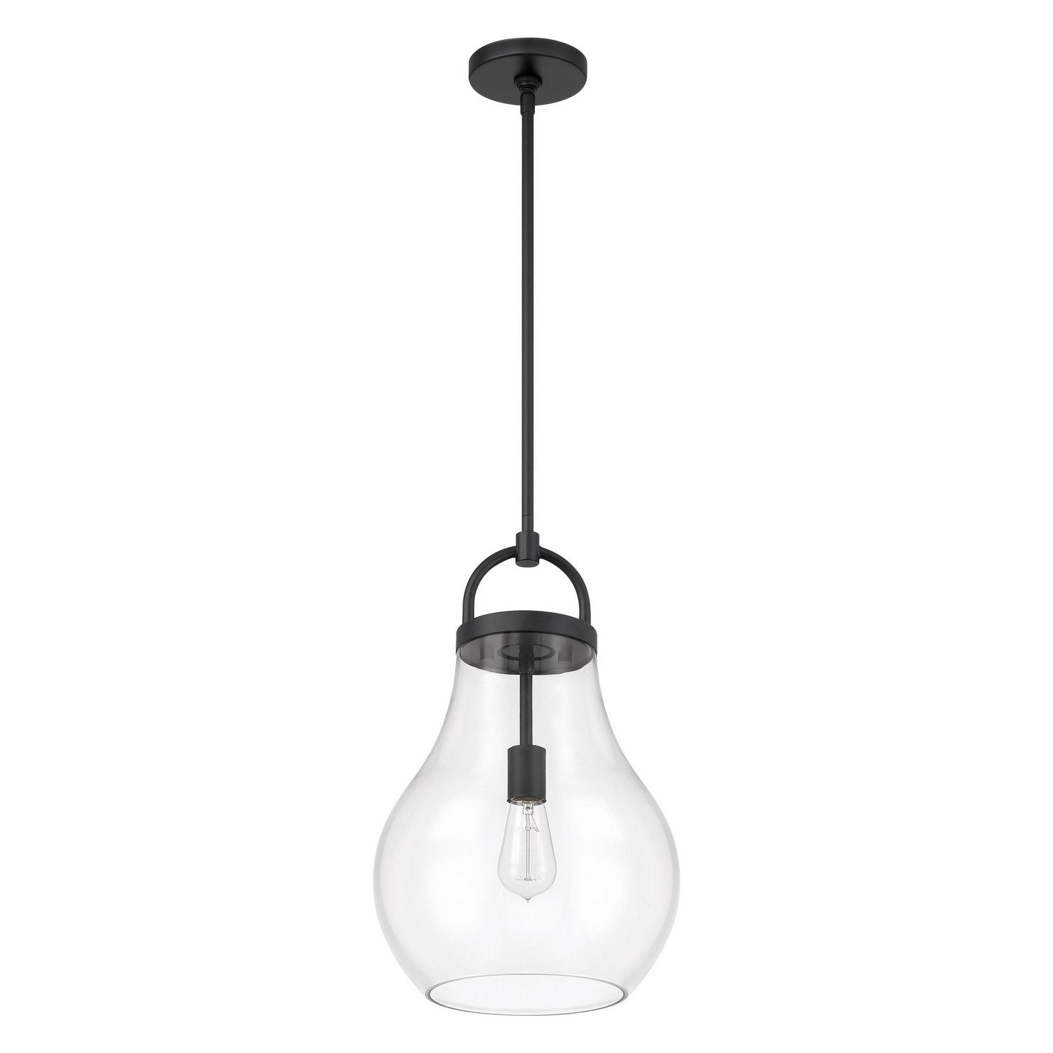 Thesis Lighting 207644A Mansfield Pendant in Matte Black
